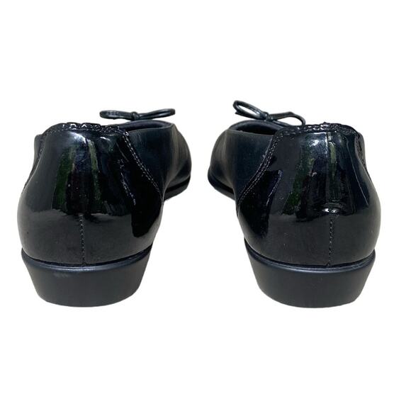 SAS Tripad Coco Ballet Flat Size 8 Black Leather Bow Academia Twee Y2K Comfort - Picture 5 of 16